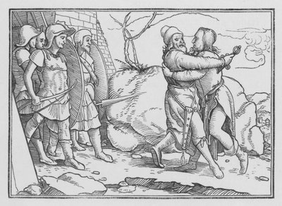 Amasa blir drept av Joab, 2. Samuel XX, 10 av Hans after Holbein the Younger
