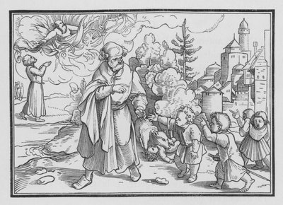 Bjørner ødelegger barna som hånet Elisa, 2. Konger II, 23 av Hans after Holbein the Younger