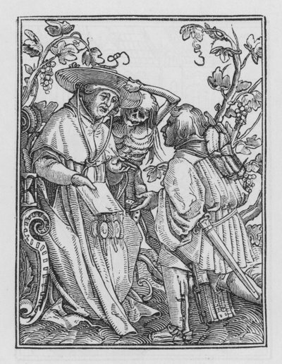 Holbeins Dødsdans: Kardinal av Hans after Holbein the Younger