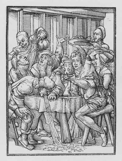 Holbeins Dødsdans: Drunkards av Hans after Holbein the Younger