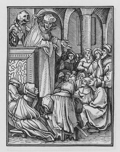 Holbeins Dødedans: Predikanten av Hans after Holbein the Younger