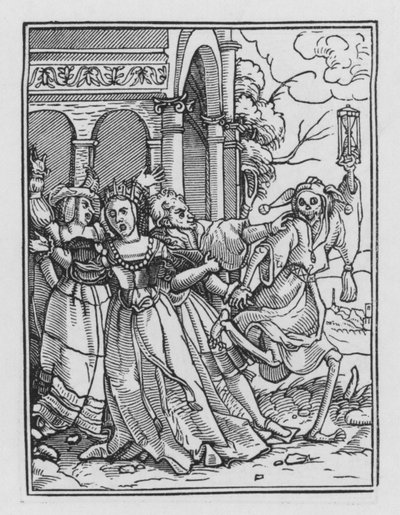 Holbeins Dødedans: Dronningen av Hans after Holbein the Younger