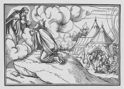 Moses innvier Aron og hans sønner, 3. Mosebok VIII, 1-3 av Hans after Holbein the Younger