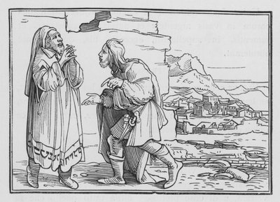 Nehemiah sørger, faster og ber, Nehemiah I, 3 av Hans after Holbein the Younger