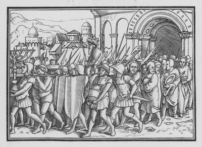 Shishak ødelegger Jerusalem, 2. Krønikebok XII, 9 av Hans after Holbein the Younger