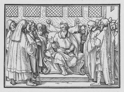 The Genealogy from Adam Resited, 1 Chronicles IX, 1 av Hans after Holbein the Younger