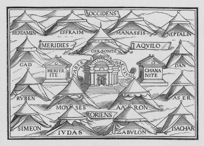 The Order of the Tribes in their telts and in their Marches, Numbers II, 2 av Hans after Holbein the Younger