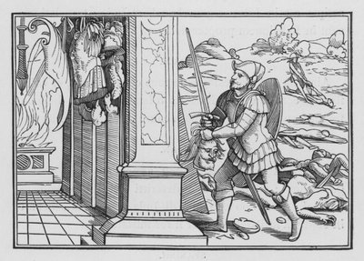 Sauls styrte og død, 1 Krønikebok X, 10 av Hans after Holbein the Younger