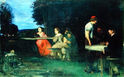 En romersk scene, 1871 av Hans von Marées
