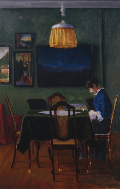 Ved lampelys av Harald Oscar Sohlberg