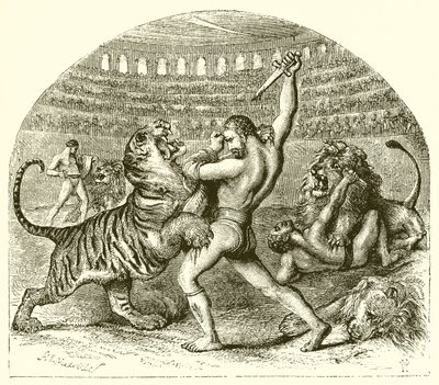 Den kjempende løven i det gamle Roma av Harden Sidney Melville