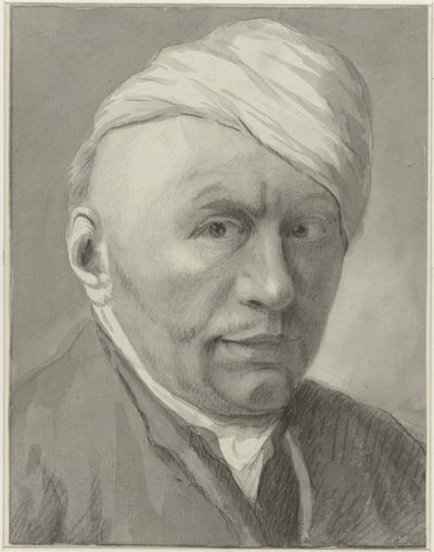 Selvportrett av tegneren Harmanus van Tuylen, med hatt på av Harmanus Tuylen