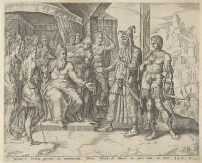Hemor og Sikem ber Jakob om Dinas hånd Historien om Dinah og Sikem (serietittel) av Harmen Jansz Muller
