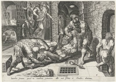 Ond tjener kastet inn i et mørkt fangehull Parable of the Talents (serietittel) av Harmen Jansz Muller
