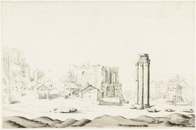 Ruinene av Campo Vaccino i Forum Romanum av Harmen ter Borch