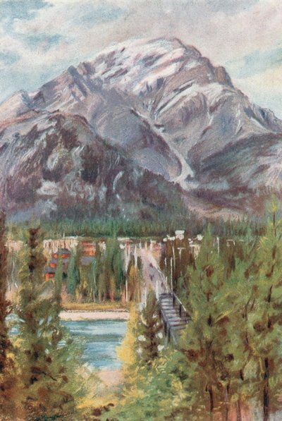 Cascade Mountain, Banff av Harold Copping