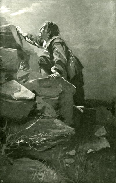Christian klatring i bakken vanskelighetsgrad (litho) av Harold Copping
