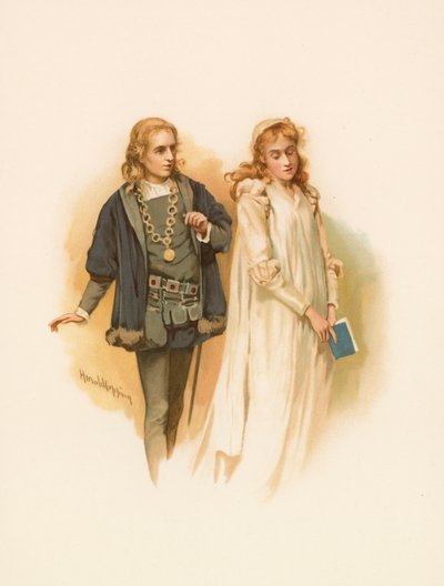 Hamlet og Ophelia av Harold Copping
