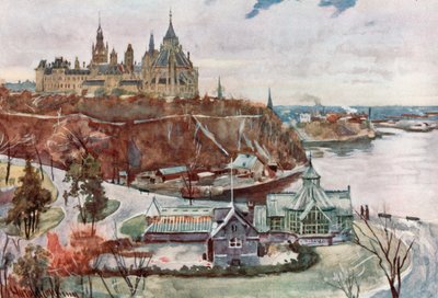 Houses of Parliament, Ottawa av Harold Copping