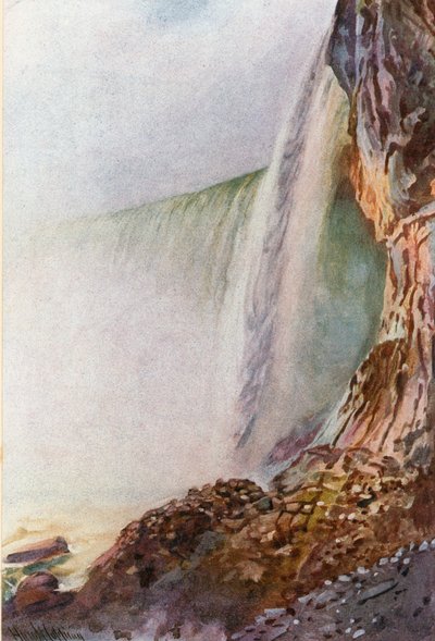 Niagara, utsikt over fossen nedenfra av Harold Copping