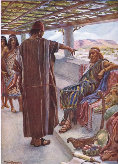 Du er mannen, illustrasjon fra Pictures That Teach The Crown Series, 1920 av Harold Copping