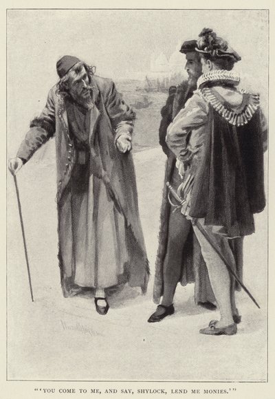Du kommer til meg og sier: Shylock, lån meg penger av Harold Copping