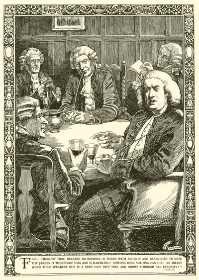Dr Johnson i samtale (litho) av Harold Edward Hughes Nelson