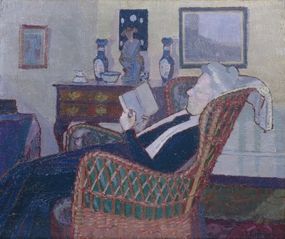 Interiør med kunstnerens mor 1917-18 (olje på lerret) av Harold Gilman