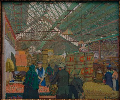 Markt i Leeds av Harold Gilman