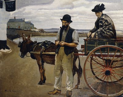 Mann med en kvinne i en vogn av Harold Harvey