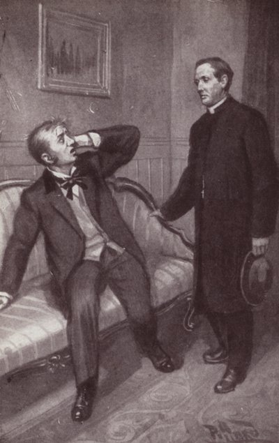 Illustrasjon for The Mystery Of Edwin Drood av Charles Dickens (litho) av Harold Hume Piffard