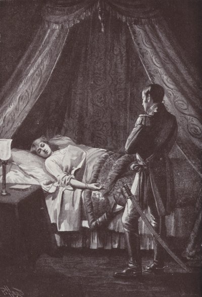 Illustrasjon for Vanity Fair av William Makepeace Thackeray (litho) av Harold Hume Piffard