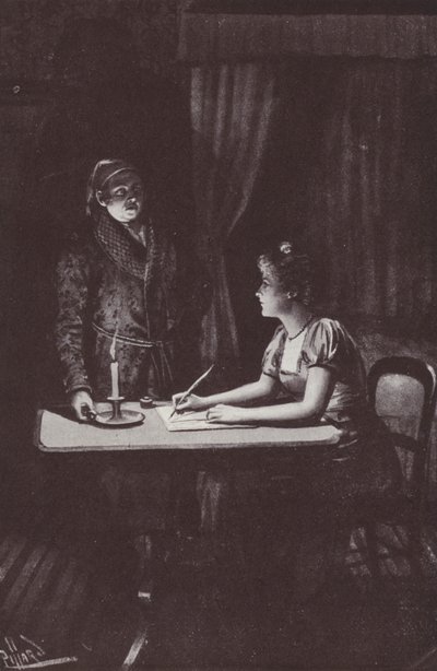 Illustrasjon for Vanity Fair av William Makepeace Thackeray (litho) av Harold Hume Piffard