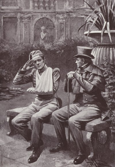 Illustrasjon for Vanity Fair av William Makepeace Thackeray (litho) av Harold Hume Piffard
