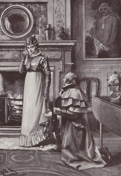 Illustrasjon for Vanity Fair av William Makepeace Thackeray (litho) av Harold Hume Piffard