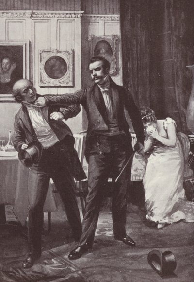 Illustrasjon for Vanity Fair av William Makepeace Thackeray (litho) av Harold Hume Piffard