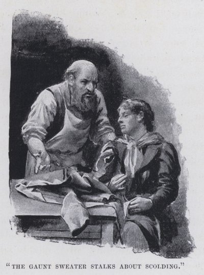 "Den magre genseren lurer på å skjelle ut" (s/hvitt-bilde) av Harold Hume Piffard