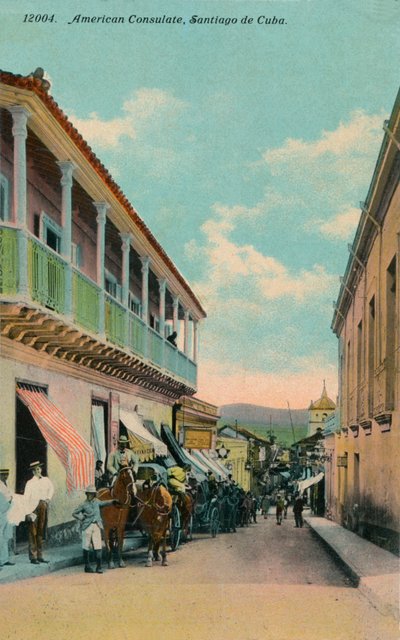 American Consulate, Santiago de Cuba, c1911   1201157   no       norwegian Successfully Translated  Original: The Edge of the Forest at Les Monts-Girard, Fontainebleau, 1868. Translat: The Edge of the Forest at Les Monts-Girard, Fontainebleau, 1868. 116325 av Harris Bros and Co