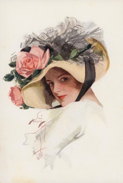 En ungkar (fargelitografi) av Harrison Fisher