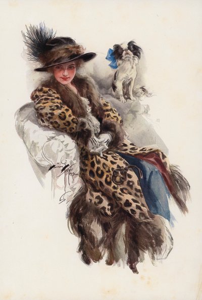 Frontispiece (fargelitografi) av Harrison Fisher