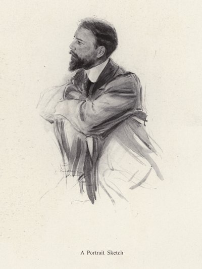Portrett av en middelaldrende mann (litho) av Harrison Fisher
