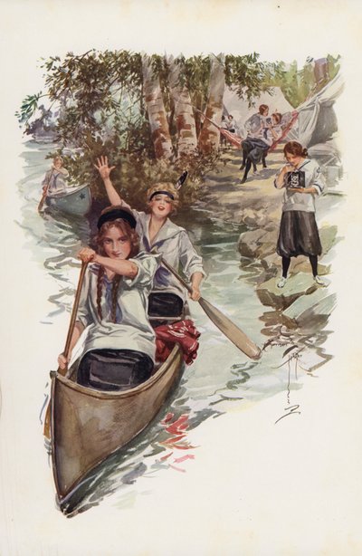 Før og nå (fargelitografi) av Harrison Fisher