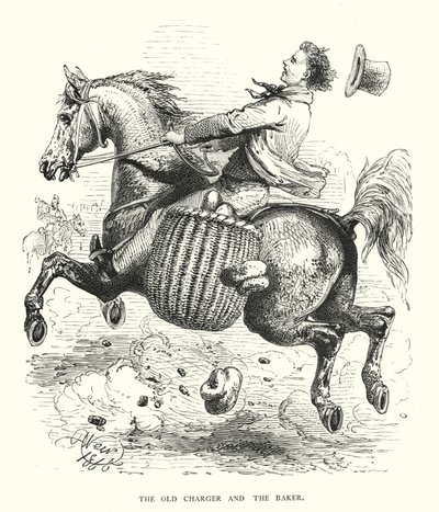 Den gamle laderen og bakeren (gravering) av Harrison William Weir