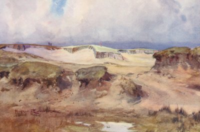 Golfplätze: Westward Ho! das fünfte Tee von Harry (1878-1950) Rountree