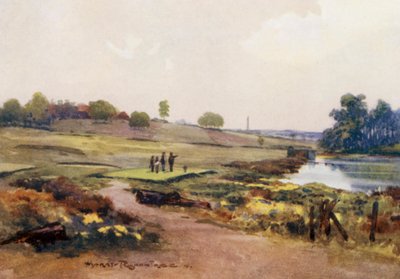 Golfplätze: Handsworth, das erste Abschlagloch von Harry (1878-1950) Rountree