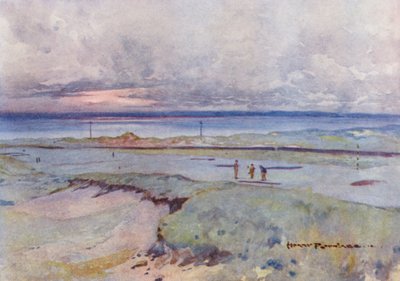 Golfplätze: Muirfield, das vierte und vierzehnte Grün von Harry (1878-1950) Rountree