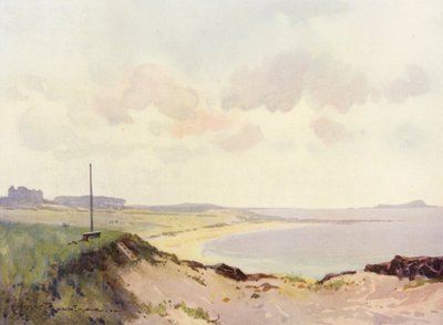 Golfplätze: North Berwick, das zweite Abschlag von Harry (1878-1950) Rountree