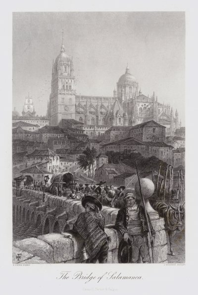 The Bridge of Salamanca (gravering) av Harry (after) Fenn