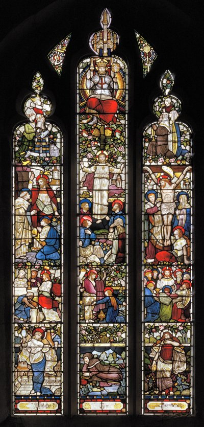 Piers Ploughman, av William Langland, 1873 (farget glass) av Harry Burrow