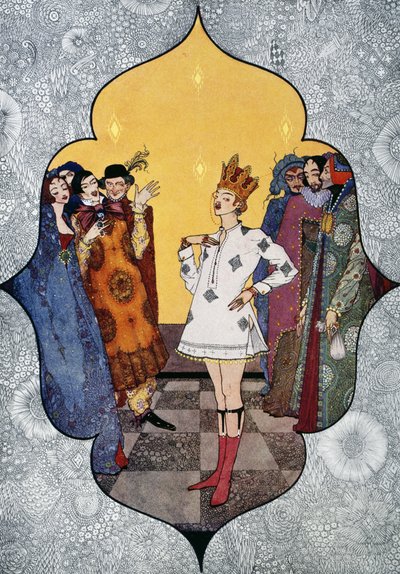 Keiserens nye klær, eventyr av Hans Christian Andersen (1805-1875), illustrasjon av Harry Clarke (1890-1931) av Harry Clarke